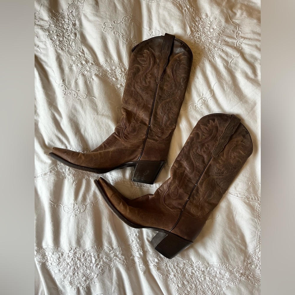 Dan Post Maria Size 8.5 Brown Cowboy Boots